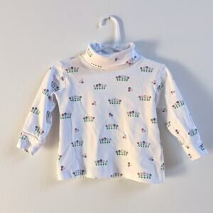 Little English Turtleneck Girls Sz 24m White Floral Dainty